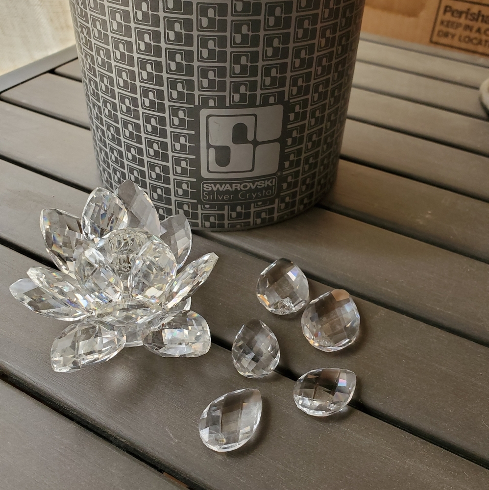 Swarovski water lily small candle holder